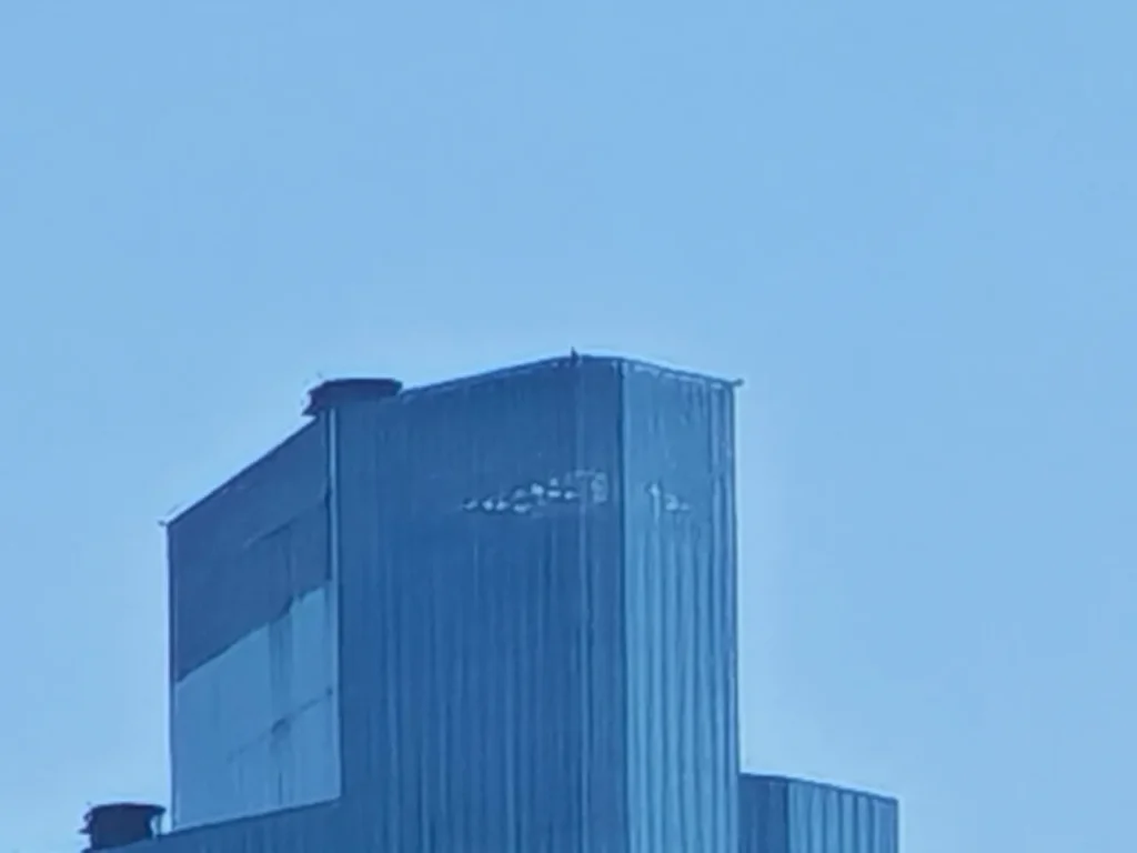 a building with a blue sky