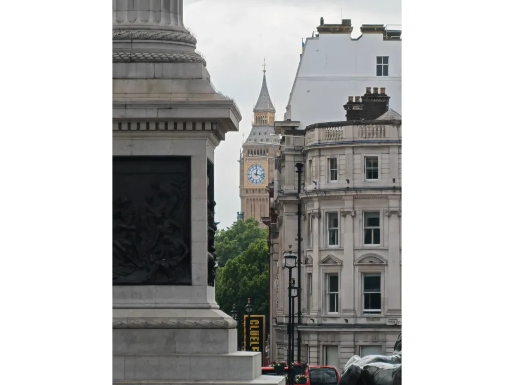 a clock tower in a city