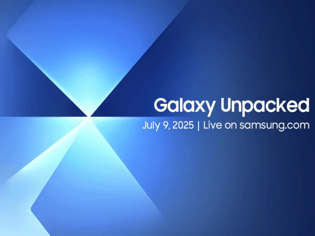 Samsung Galaxy Unpack July 2025 – {Tech} for Travel a blue background with white text. Samsung Galaxy Unpacked July 2025. {Tech} for Travel. https://techfortravel.co.uk