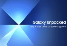 Samsung Confirms Galaxy Unpacked July 2025 Launch a blue background with white text. Samsung Galaxy Unpacked July 2025