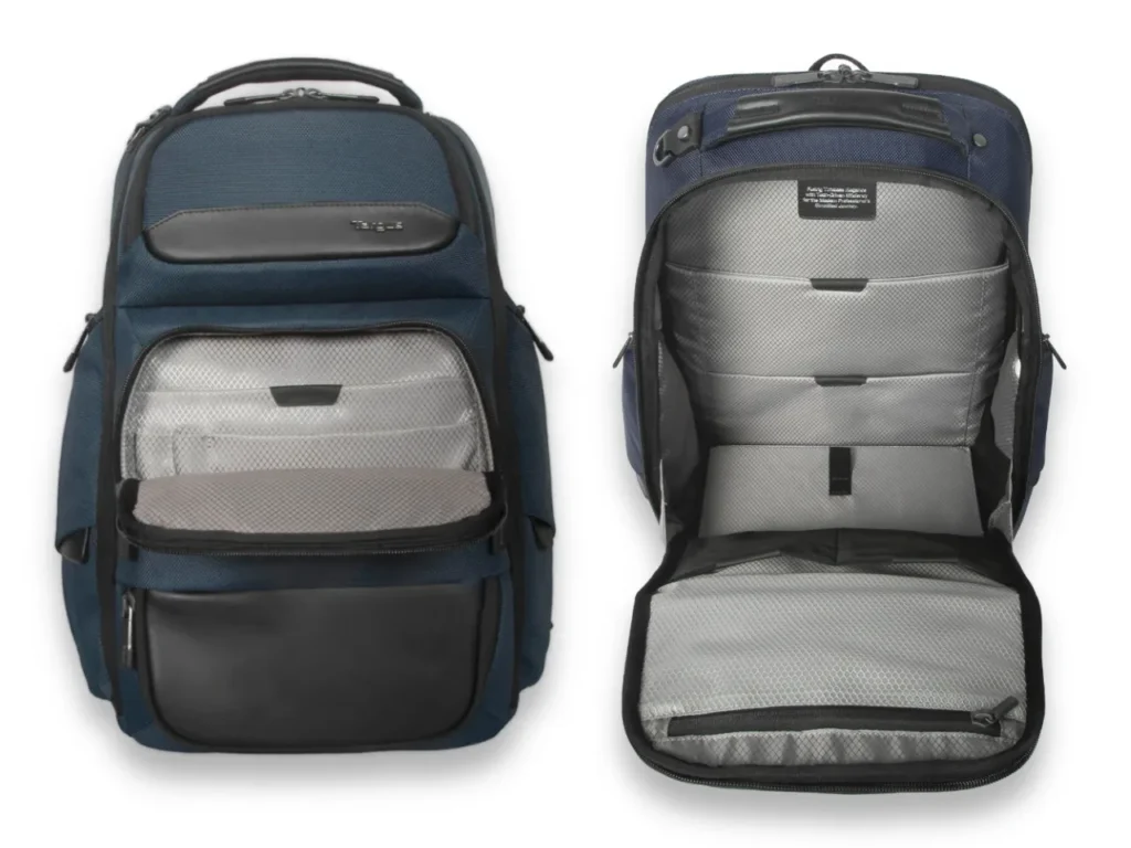 Targus HeritageLuxe Backpack Open Pockets – {Tech} for Travel a backpack with open pockets. Targus HeritageLuxe Backpack. {Tech} for Travel. https://techfortravel.co.uk