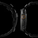 a close up of a watch. Nomad Rocky Point Band Carbon Black. {Tech} for Travel. https://techfortravel.co.uk