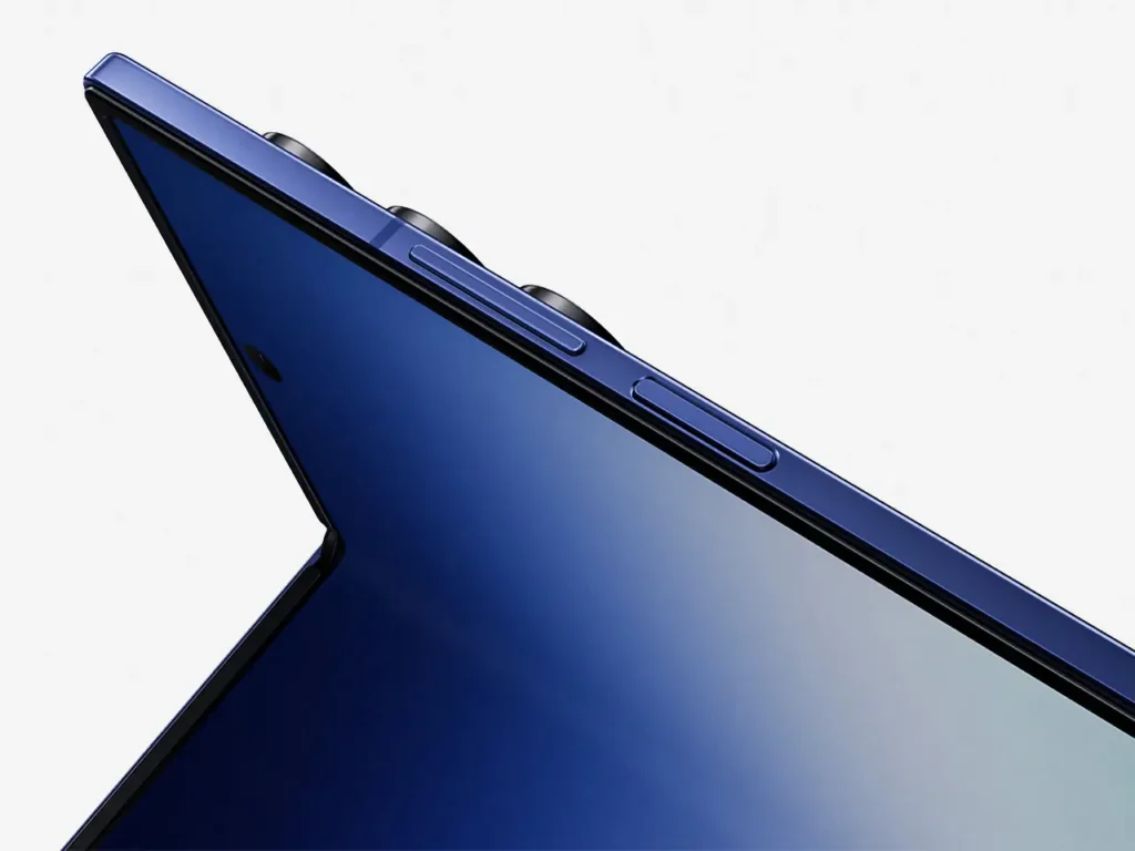 the bottom of a laptop. Samsung Galaxy Z Fold7. {Tech} for travel. https://techfortravel.co.uk