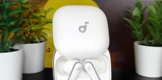 Soundcore Liberty 5 Review: Adaptive ANC That Thinks a white box with a white cover on a black surface. Soundcore Liberty 5 Review