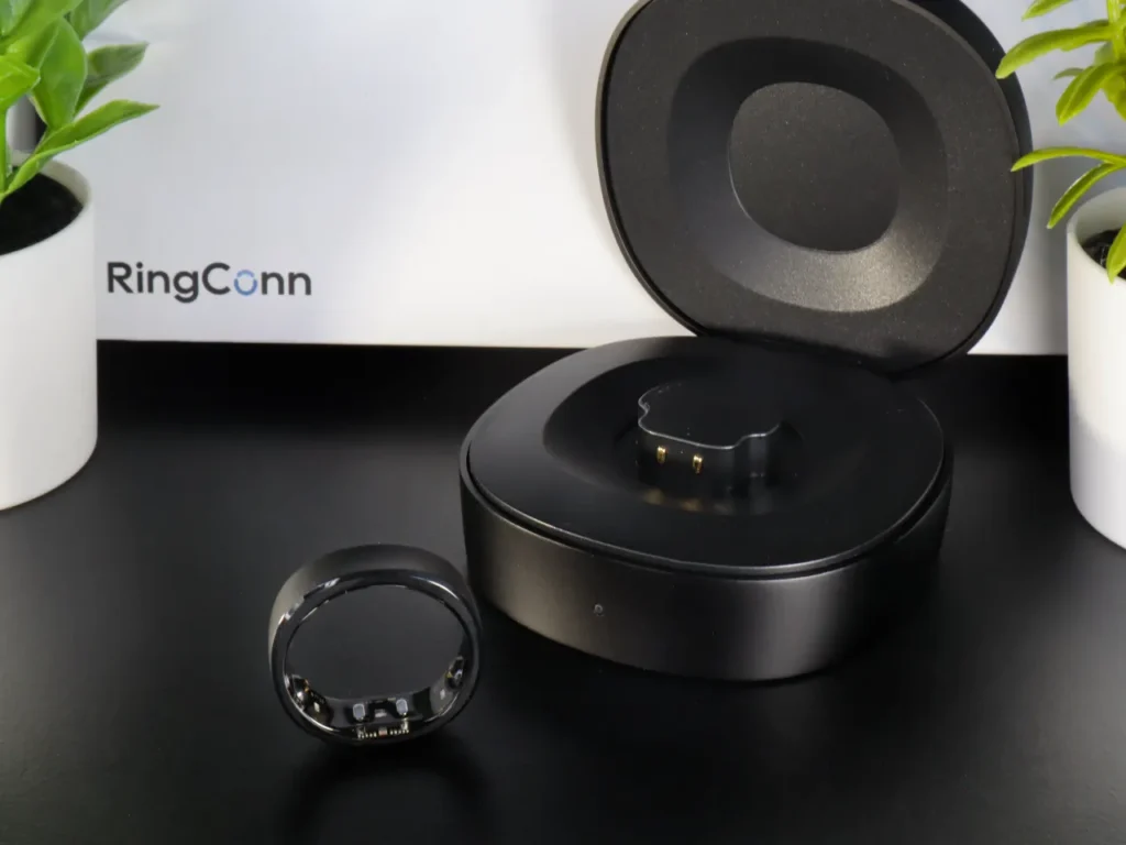 a black round object with a round ring inside. RingConn Gen 2 Smart Ring Review. {Tech} for Travel. https://techfortravel.co.uk