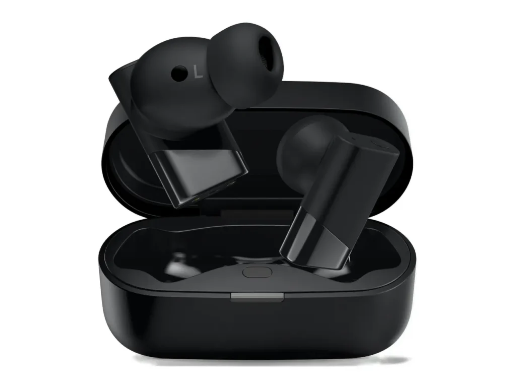 Status Pro X Earbuds Open Case – {Tech} for Travel a black wireless earbuds in a case. IFA 2025 news. Status Pro X Earbuds. {Tech} for Travel. https://techfortravel.co.uk