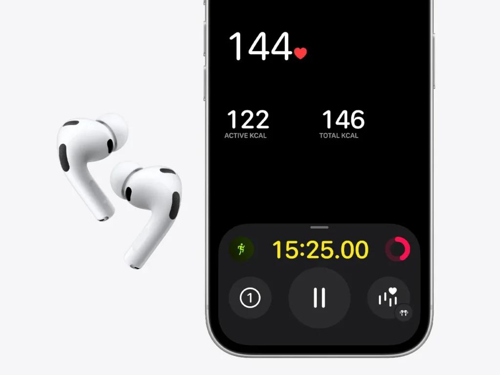 a cellphone with a screen and earbuds. Apple AirPods Pro 3. {Tech} for Travel. https://techfortravel.co.uk
