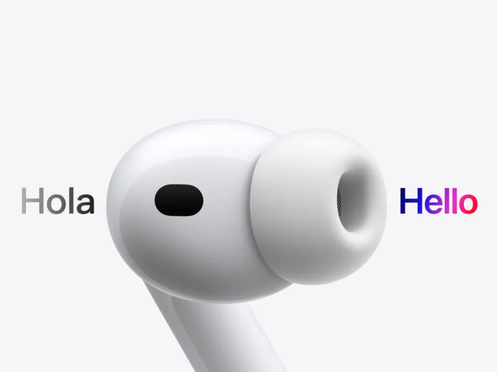 a white earbuds with black dots. Apple AirPods Pro 3. {Tech} for Travel. https://techfortravel.co.uk