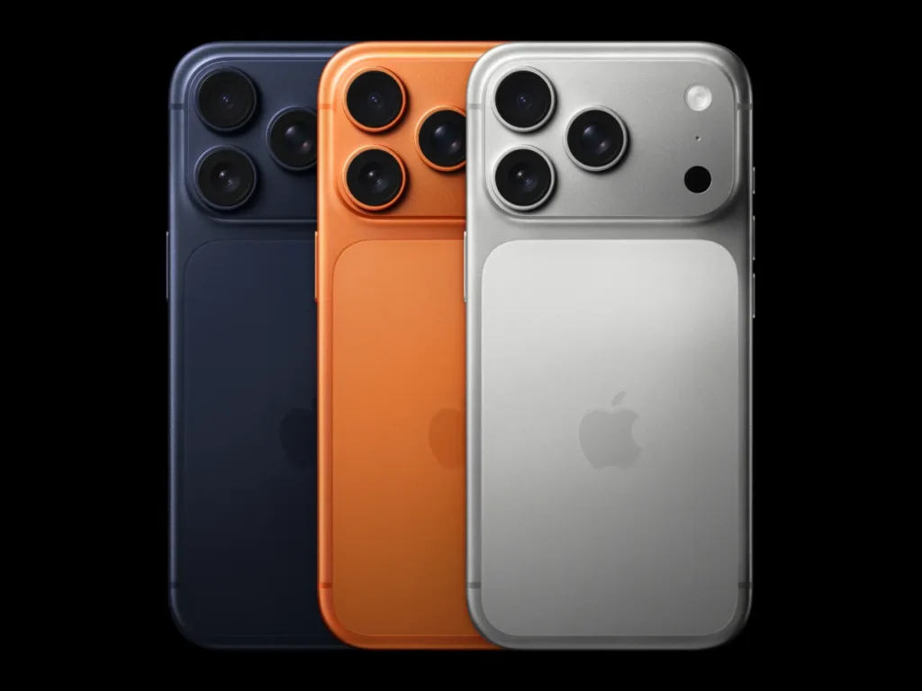 a group of cell phones with camera lenses. Apple iPhone 17 Series. {Tech} for Travel. https://techfortravel.co.uk