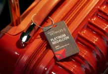 Ad free YouTube Premium takes off on Delta Inflight a luggage tag on a handle. Delta Inflight YouTube. {Tech} for Travel. https://techfortravel.co.uk