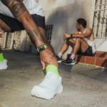 Fresh Nomad Tempo Band launch for Apple Watch 2025 a pair of men sitting on steps. Nomad Tempo Band. {Tech} for Travel. https://techfortravel.co.uk