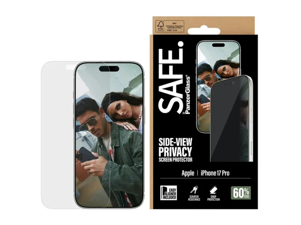 PanzerGlass iPhone 17 Privacy – {Tech} for Travel a phone case with a picture of a man and woman. Best Apple iPhone 17 Cases. Apple iPhone 17 Pro Cases. Apple iPhone 17 Pro Max Cases. {Tech} for Travel. https://techfortravel.co.uk