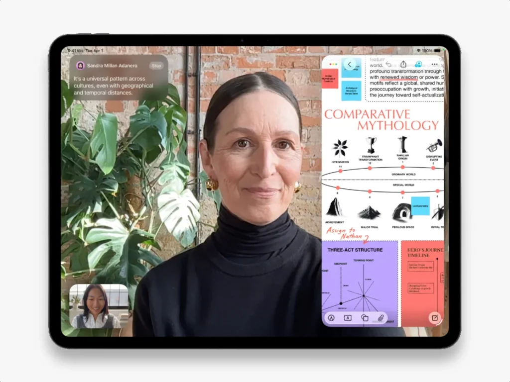 Apple iPad Pro M5 Facetime – {Tech} for Travel a woman in a black turtleneck. Apple iPad Pro M5. {Tech} for Travel. https://techfortravel.co.uk