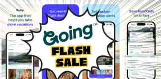 Going’s Weekend Flash Sale Offers Cheap Flight Deals at $29 a screen shot of a phone. Cheap Flight Deals. Going Flash Sale. {Tech} for Travel. https://techfortravel.co.uk