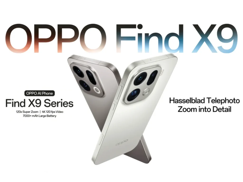 a two phones on a stand. OPPO Find X9 Series. {Tech} for Travel. https://techfortravel.co.uk