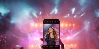 OPPO Find X9 Series adds Hasselblad optics & 7500mAh Power a person holding a cell phone with a microphone in front of a crowd. OPPO Find X9 Series. {Tech} for Travel. https://techfortravel.co.uk