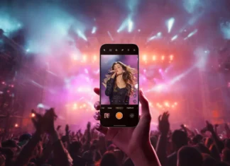 OPPO Find X9 Series adds Hasselblad optics & 7500mAh Power a person holding a cell phone with a microphone in front of a crowd. OPPO Find X9 Series. {Tech} for Travel. https://techfortravel.co.uk