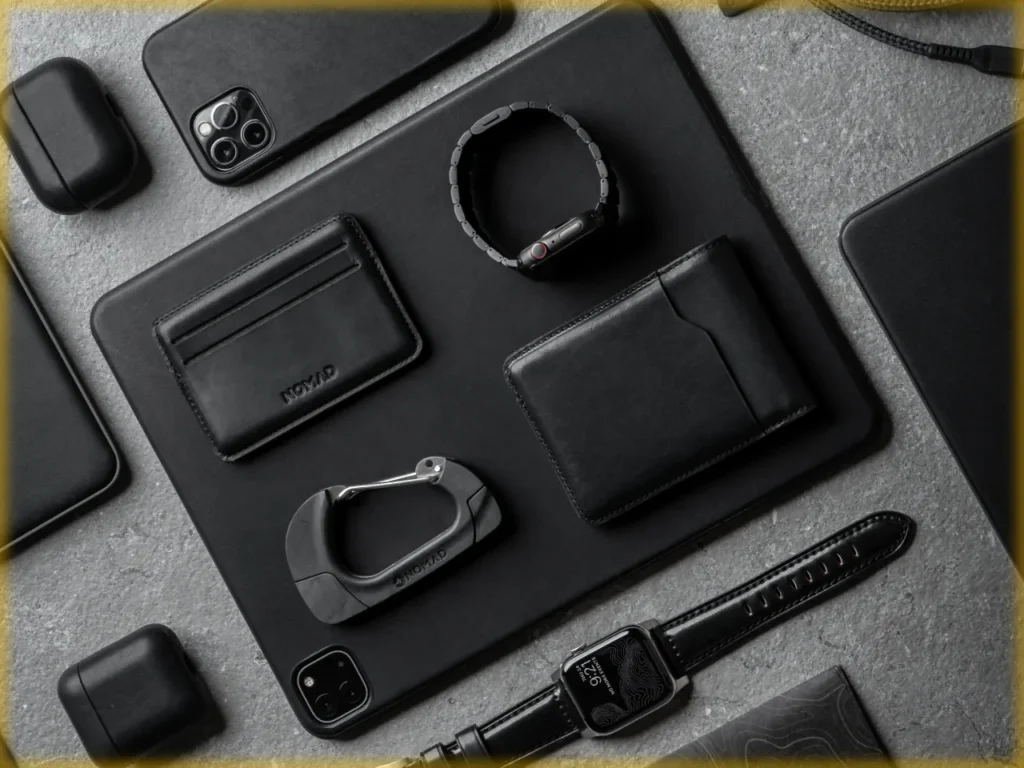 Nomad Goods Black Friday Deals 2025 – {Tech} for Travel a black rectangular object with a variety of objects on it. Black Friday Deals 2025. {Tech} for Travel. https://techfortravel.co.uk