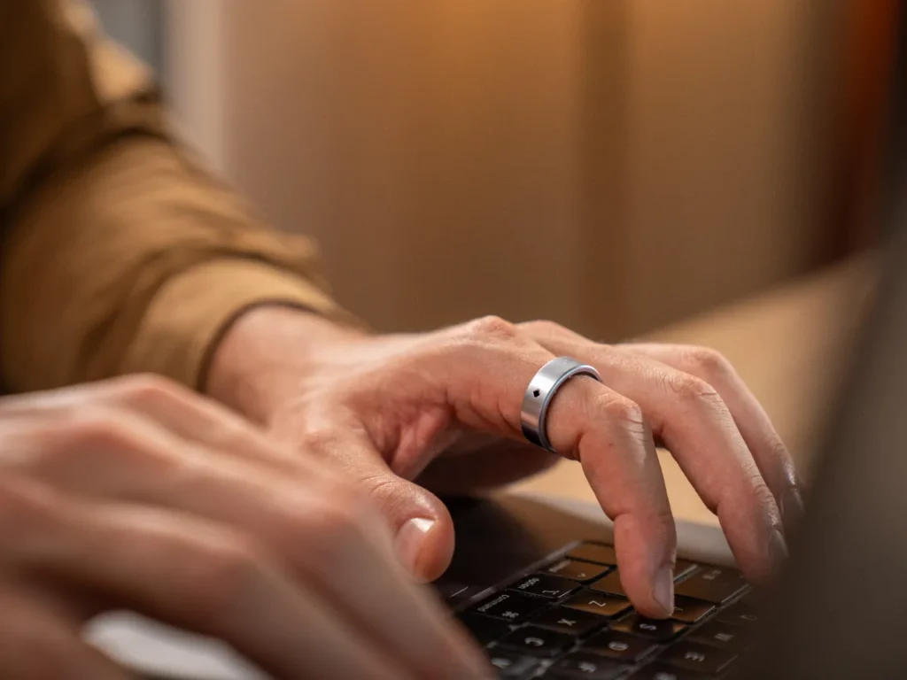 a person using a laptop. Aivela Ring Pro. CES 2026. {Tech} for Travel. https://techfortravel.co.uk