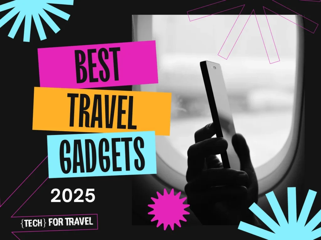 a hand holding a phone. Best Travel Gadgets 2025. {Tech} for Travel. https://techfortravel.co.uk