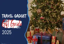 My top picks for best travel gifts for Christmas 2025 a christmas tree with presents under it