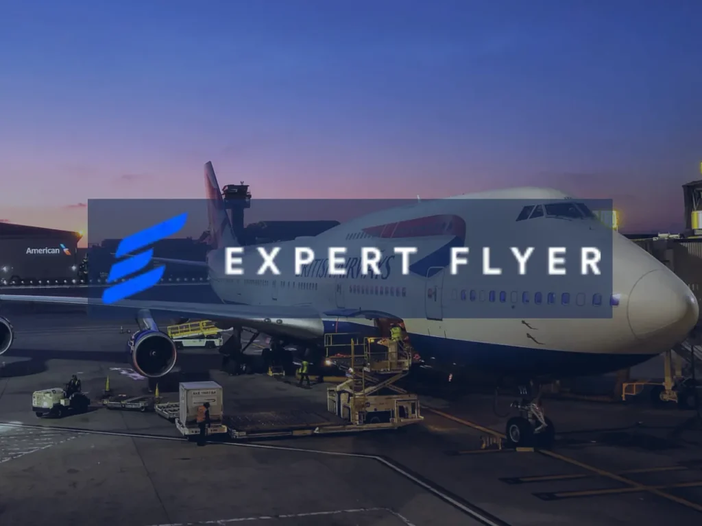 Expert Flyer Banner – {Tech} for Travel an airplane on the tarmac. best travel gifts for Christmas 2025. {Tech} for Travel. https://techfortravel.co.uk