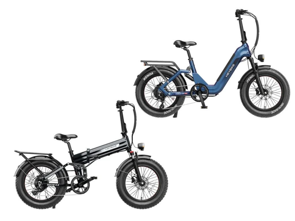 Heybike X Series Colours – {Tech} for Travel a two bicycles with a handlebar. Heybike X Series. CES 2026 News. {Tech} for Travel. https://techfortravel.co.uk