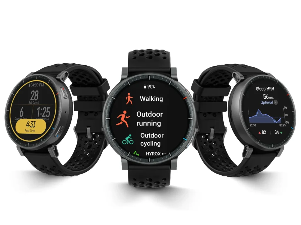 Amazfit Active Max Watch faces – {Tech} for Travel a group of smart watches. Amazfit Active Max. {Tech} for Travel. https://techfortravel.co.uk