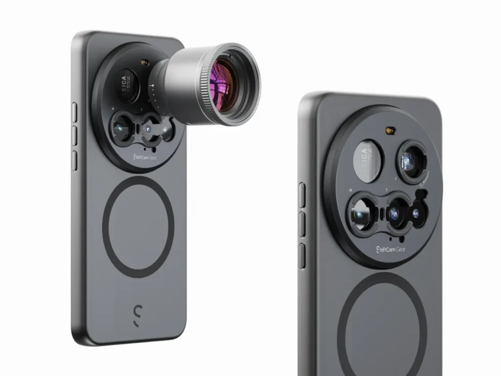 a camera lens attached to a cell phone. ShiftCam S.Mount Camera Case for Android. CES 2026 news. {Tech} for Travel. https://techfortravel.co.uk