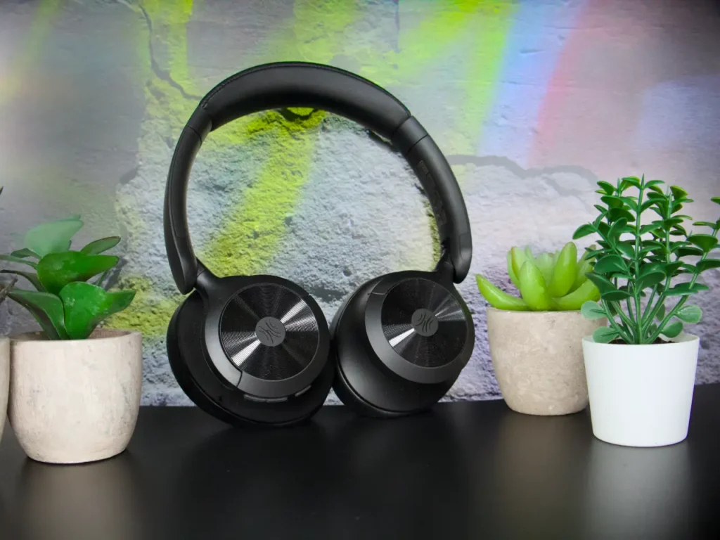 a pair of black headphones on a black surface. OneOdio Focus A1 Pro Review. {Tech} for Travel. https://techfortravel.co.uk