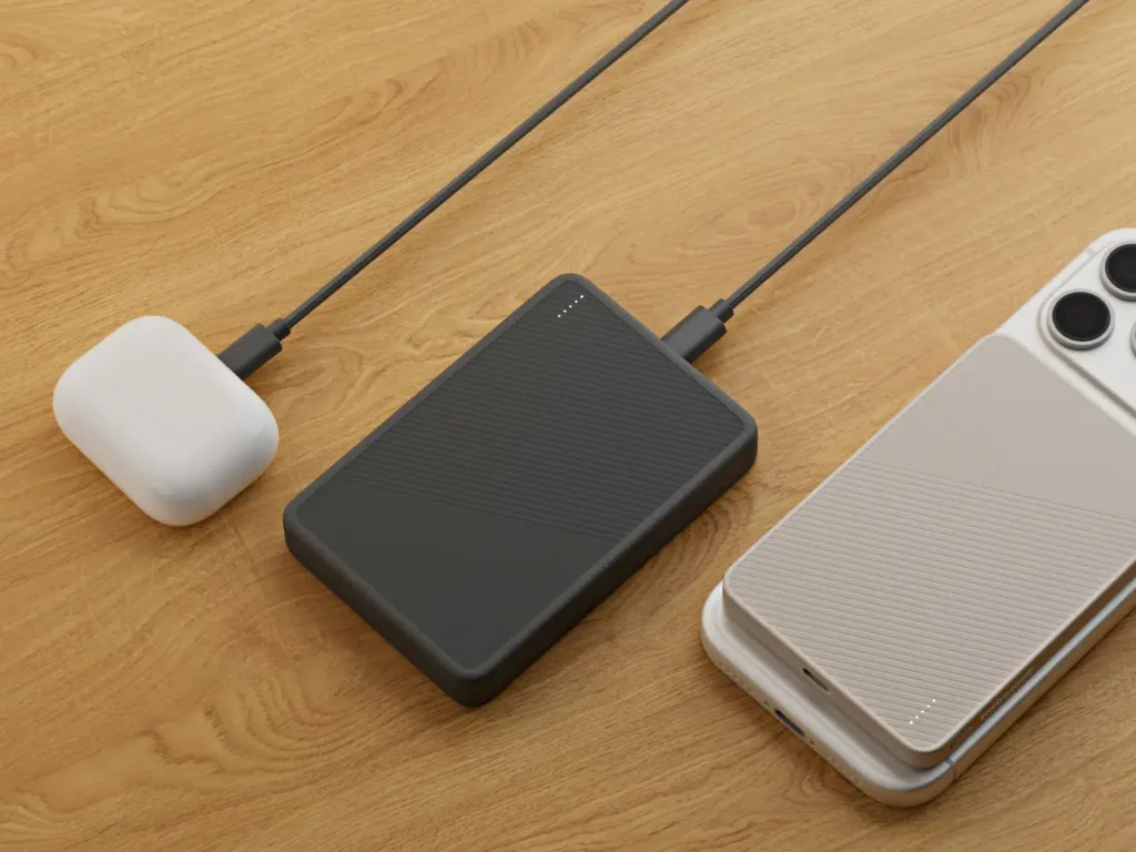 a group of power banks with wires. Twelve South PowerCapsule. {Tech} for Travel. https://techfortravel.co.uk