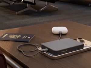 a device on a table. Twelve South PowerCapsule. {Tech} for Travel. https://techfortravel.co.uk