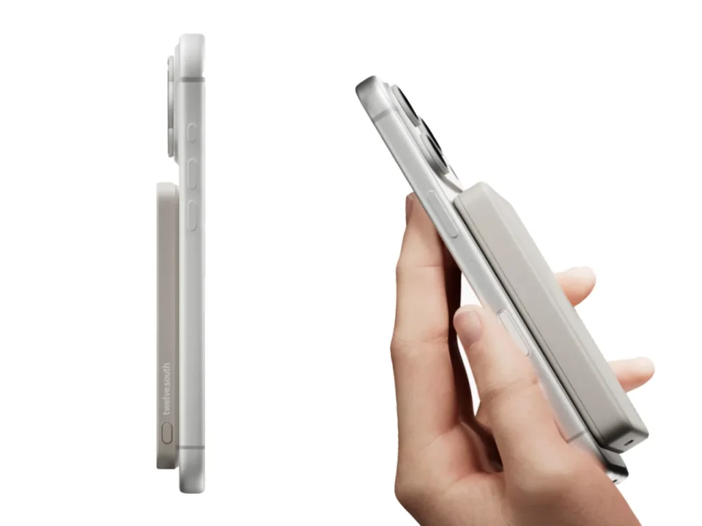 a hand holding a phone. Twelve South PowerCapsule. {Tech} for Travel. https://techfortravel.co.uk